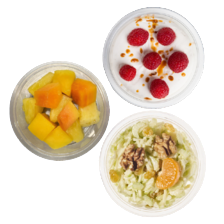Healthy Hand gesneden fruit, salade of toetje